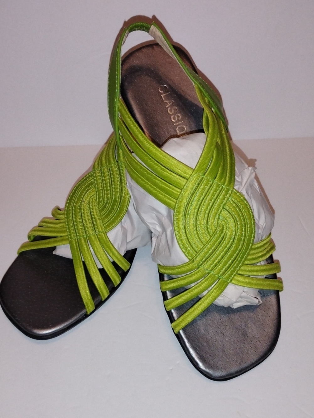 P-032 Women's Braided Slingback Sandals
